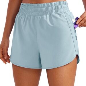 Women's Light Blue Athletic Shorts
